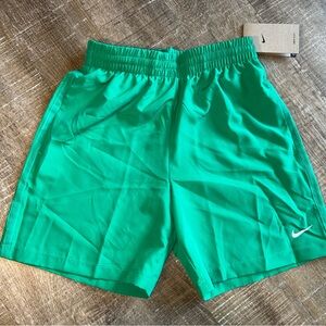 NWT Nike (XS/S/M/L/XL) Brand New Kids Green Dri-Fit Standard Fit Sporty Shorts